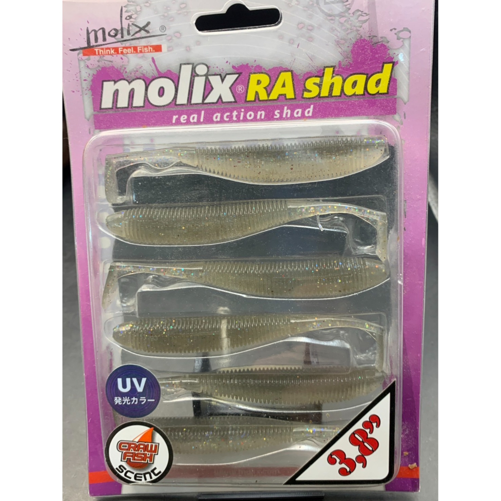 森森路亞 molix RA shad 3.8＂ 一包6入-細節圖3