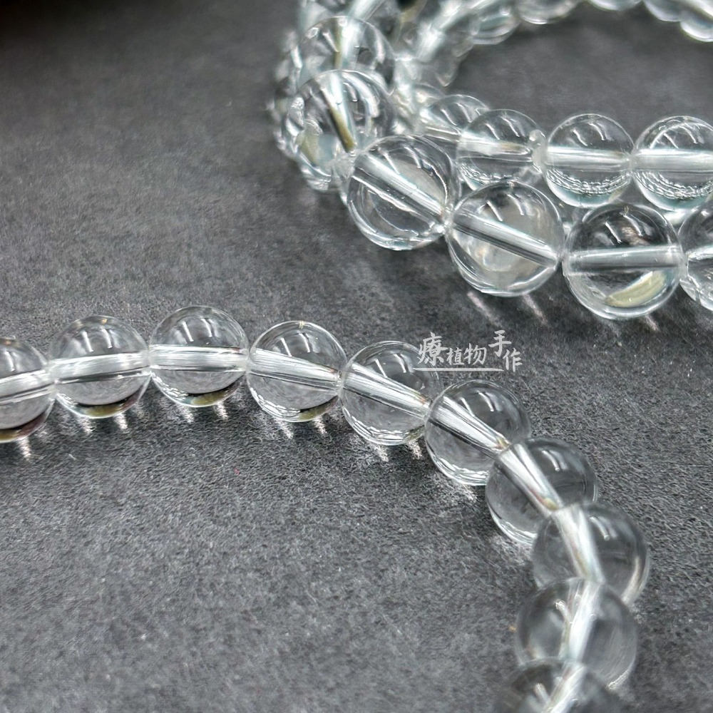 高品 7A 白水晶 手鍊 巴西料 高淨度極少棉 非養晶 天然水晶 DIY設計 水晶手珠 水晶手鍊 白水晶手串-細節圖2