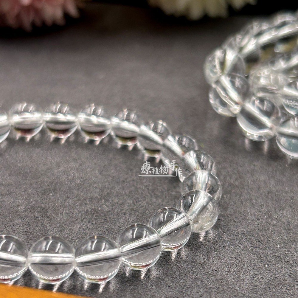 高品 7A 白水晶 手鍊 巴西料 高淨度極少棉 非養晶 天然水晶 DIY設計 水晶手珠 水晶手鍊 白水晶手串-細節圖4