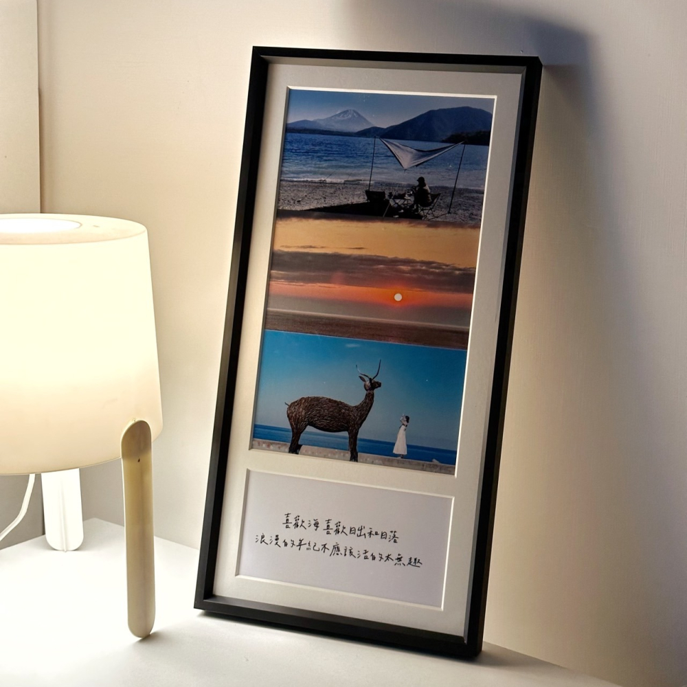 【客製化相框】專屬你的紀念小語相框 三格相框 週年紀念 生日禮物 情人節禮物 聖誕禮物 畢業禮物 新婚禮物-FFFF36-細節圖2