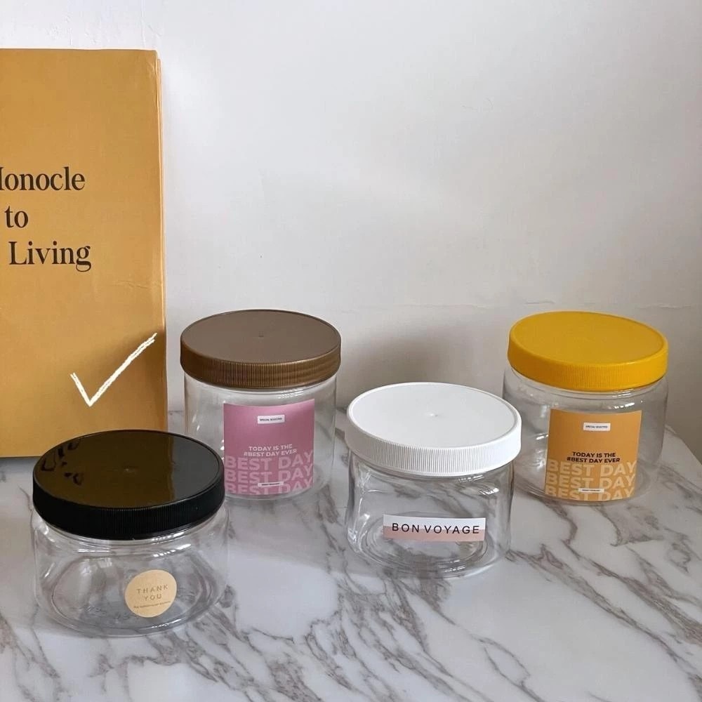 【台灣製現貨】350ml 加厚PET寬口食品級塑膠罐｜泡菜罐 餅乾罐 堅果罐 醬菜罐 甜點罐｜收納罐 FFFF36-細節圖4