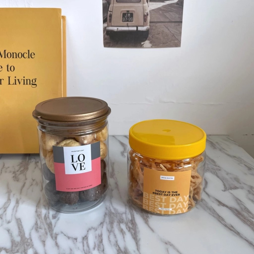 【台灣製現貨】500ml 加厚PET寬口塑膠罐｜泡菜罐 餅乾罐 堅果罐 醬菜罐｜食品級透明塑膠罐 收納罐 FFFF36-細節圖2