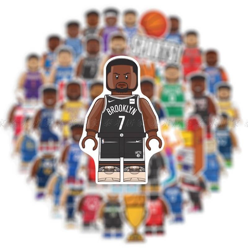 🇹🇼台灣現貨🇹🇼NBA球星貼紙 樂高版(50張)LEGO 貼紙 籃球 運動 籃球明星 Q版 NBA 樂高 球星-細節圖5