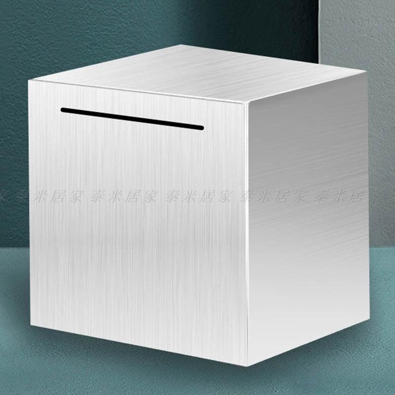 🇹🇼台灣現貨🇹🇼不鏽鋼方形存錢筒 只進不出 強迫存錢 交換禮物 撲滿 存錢筒 存錢桶 不鏽鋼 方形 鈔票 零錢 存錢罐-細節圖9