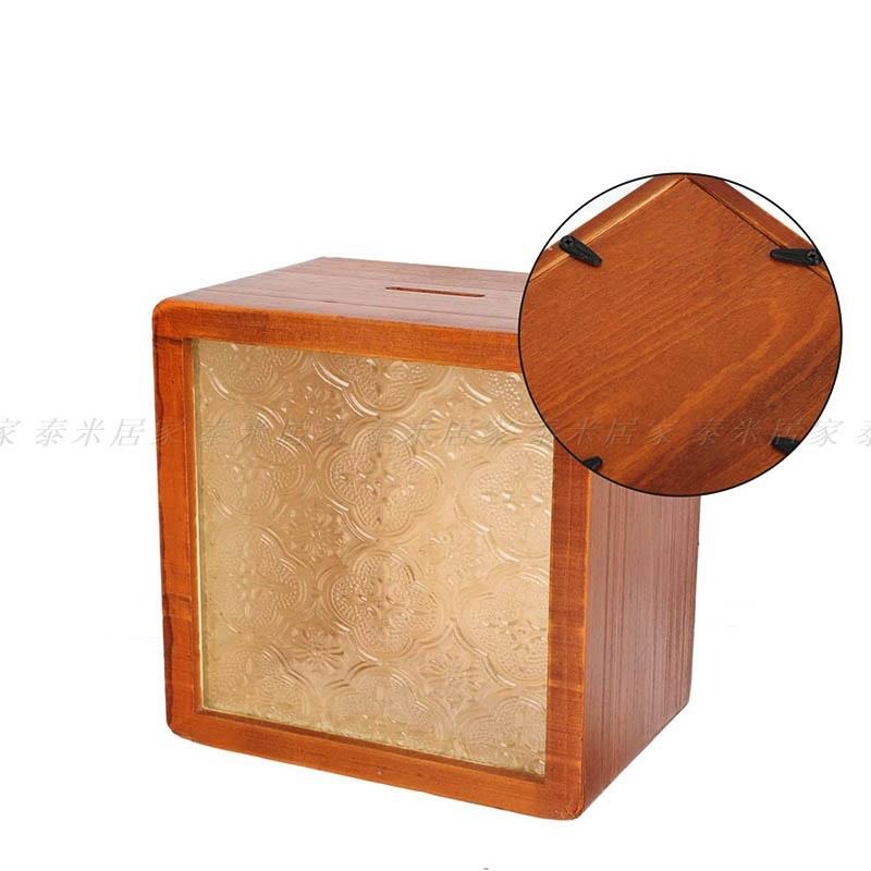 🇹🇼台灣現貨🇹🇼日式實木存錢罐 海棠花 造型 木製 存錢筒 存錢 硬幣 銅板 裝飾 擺飾 造型 玻璃 日系 交換禮物送禮-細節圖8