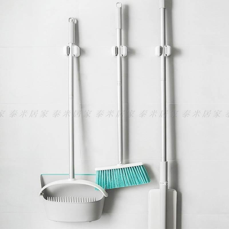 🇹🇼台灣現貨🇹🇼免打孔拖把掃把壁掛式收納夾 拖把夾 掃把夾 長柄夾 夾子 收納 收納夾 收納器 架子 拖把 掃把 畚箕-細節圖7