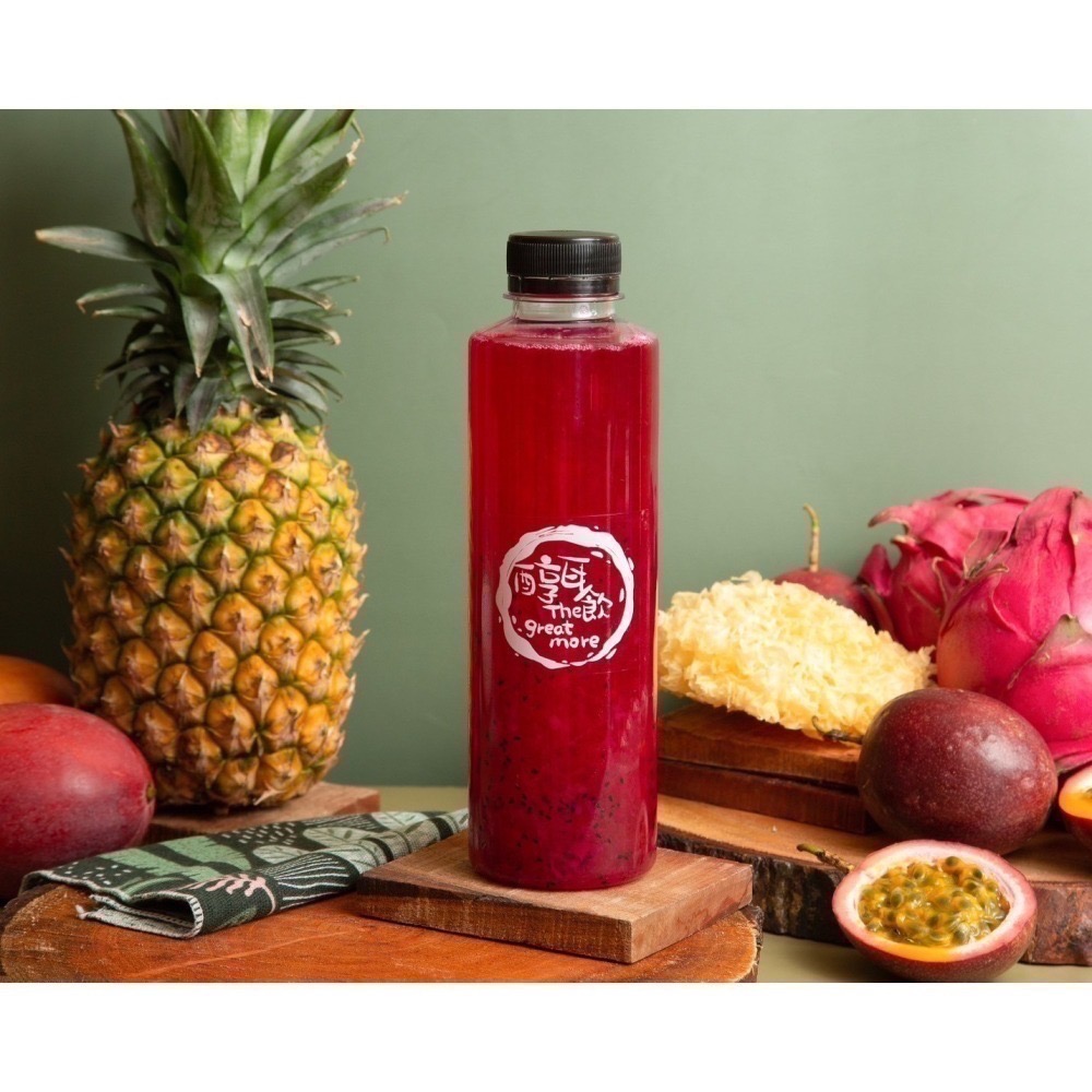 綜合水果雪耳飲六入禮袋組 （水果口味:紅姬草莓+旺旺鳳梨+百香果+紫寶桑葚+蜜香火龍果+芭樂）-細節圖2