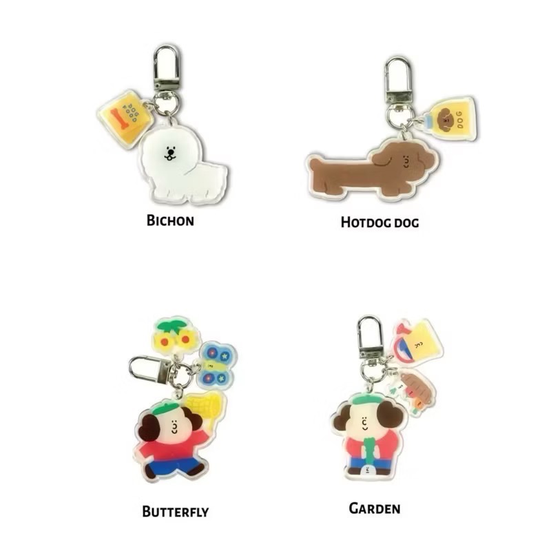 泰國代購🐘 （現貨）Bringhome鑰匙圈 文創商品 比熊 臘腸狗-細節圖2