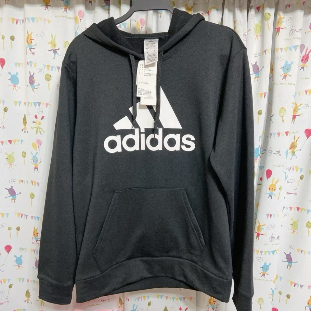 （全新）Adidas 男刷毛連帽長袖上衣S號M號 #140762-細節圖2