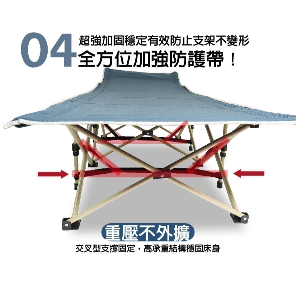 加固單人行軍折疊床/午休床/簡易床/午憩/睡椅/躺椅/行軍床-細節圖5