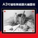 A4 A3拷貝台 多檔調光 不刺眼 手繪板 描圖台 LED臨摹臺 發光板 透寫臺 漫畫 復寫 繪圖 素描練字臺-規格圖6