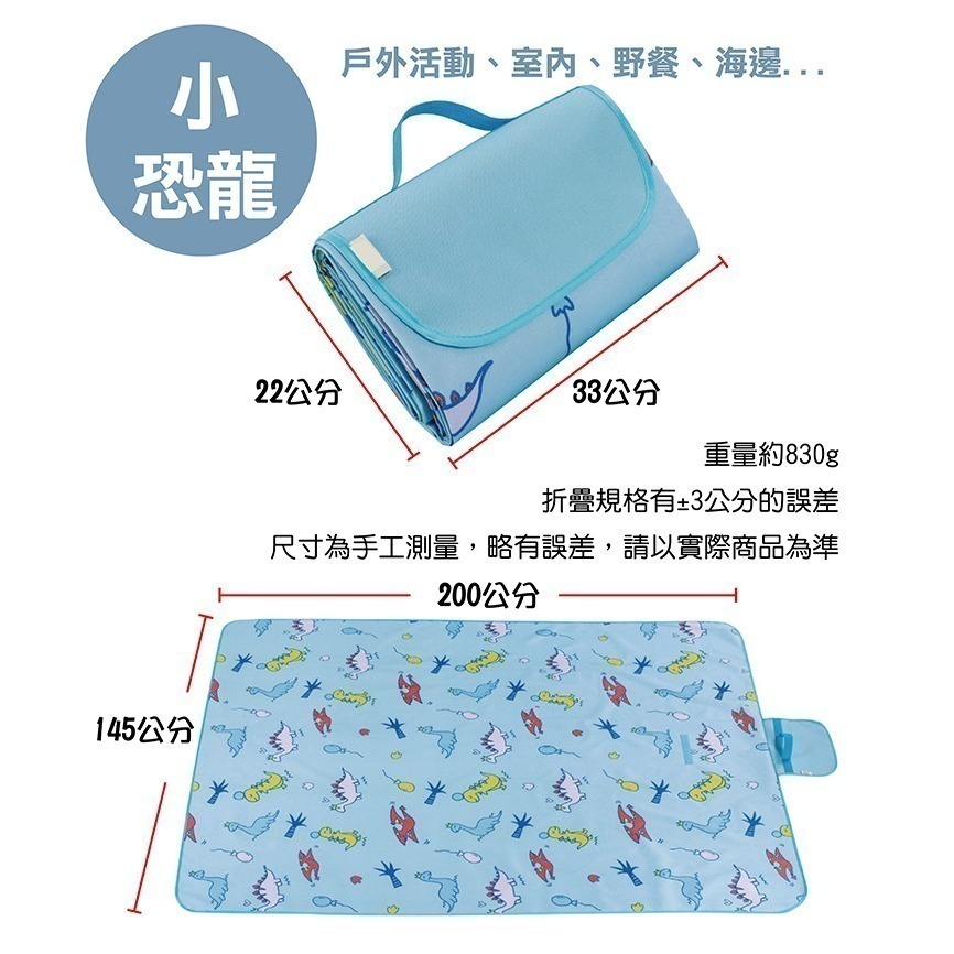 145X200公分野餐墊 加大加厚防水 牛津布野餐墊 沙灘墊 地墊 鋪墊-細節圖3