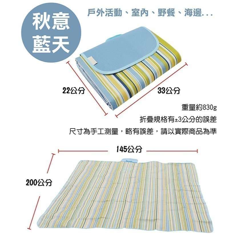 145X200公分野餐墊 加大加厚防水 牛津布野餐墊 沙灘墊 地墊 鋪墊-細節圖4