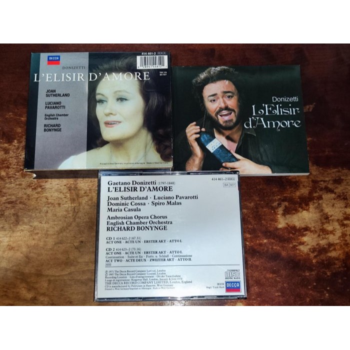 文本齋 Sutherland Pavarotti 波寧 Wilkinson錄音 董尼采第 愛情靈藥 2CD DECCA-細節圖2