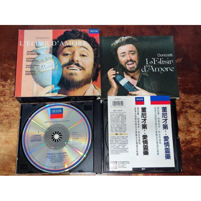 文本齋 Sutherland Pavarotti 波寧 Wilkinson錄音 董尼采第 愛情靈藥 2CD DECCA-細節圖3