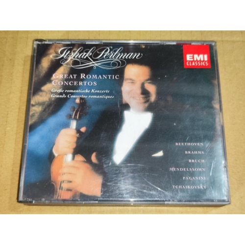 Perlman 帕爾曼 貝多芬 布拉姆斯 柴可夫斯基 孟德爾頌 帕格尼尼1號 小提琴協奏曲 3CD EMI 無IFPI