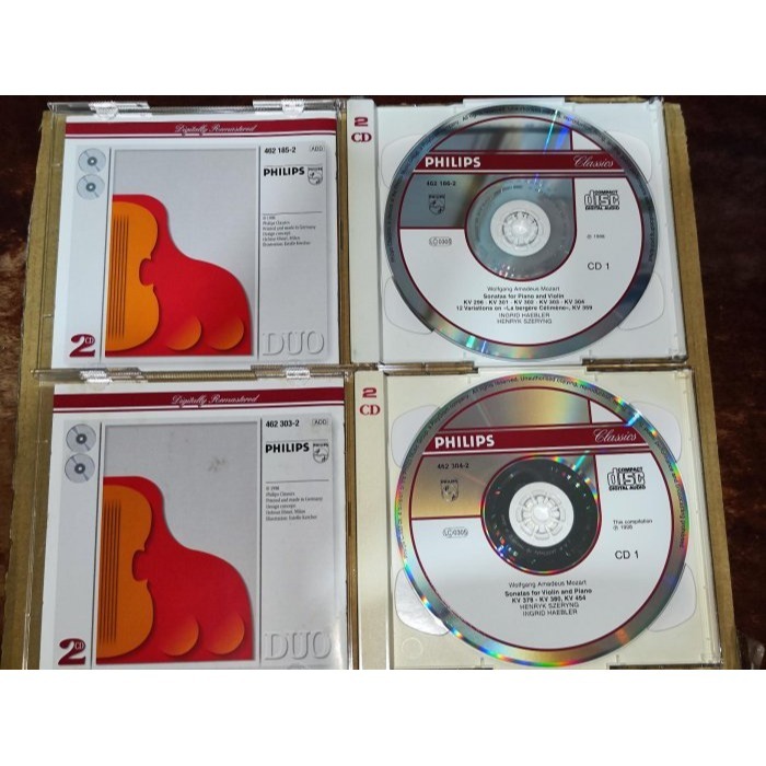 Szeryng 謝霖 Haebler 海布勒 Mozart 莫札特 小提琴奏鳴曲 Philips 4CD 德環球M&L版-細節圖3