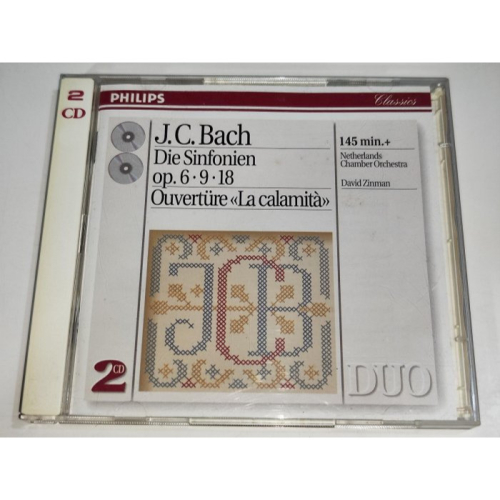 文本齋 David Zinman J.C.Bach Sinfonias 荷蘭室內樂團 2CD Philips