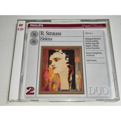 文本齋 小澤征爾 Behrens Ludwig R.Strauss Elektra 波士頓交響 2CD Philips