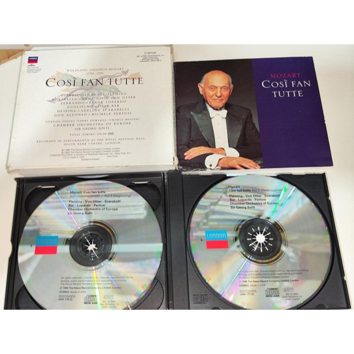 Solti 蕭提 Fleming Von Otter Mozart 莫札特 女人皆如此 歐洲室內樂團 3CD DECCA-細節圖2