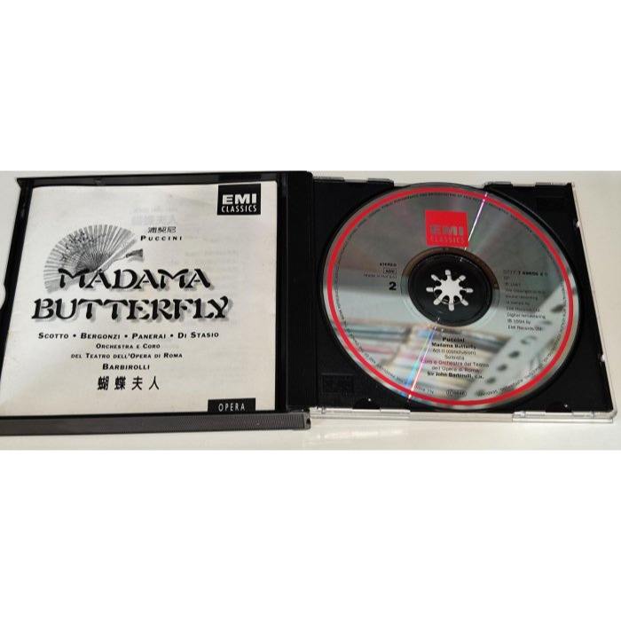 文本齋 Scotto Bergonzi Barbirolli Puccini 普契尼 蝴蝶夫人 羅馬歌劇院 2CD EM-細節圖4
