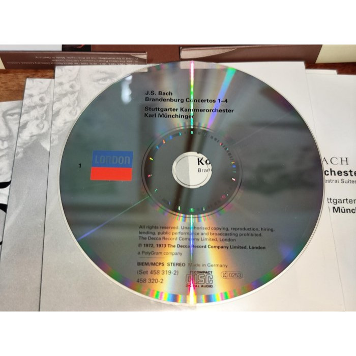 文本齋 Karl Münchinger 慕辛格 Bach 巴哈 管弦樂作品 斯圖加室內樂團 5CD DECCA-細節圖3