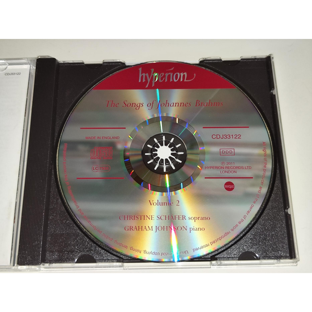 Christine Schäfer Johnson The Songs Of Johannes Brahms~2 Hyp-細節圖3