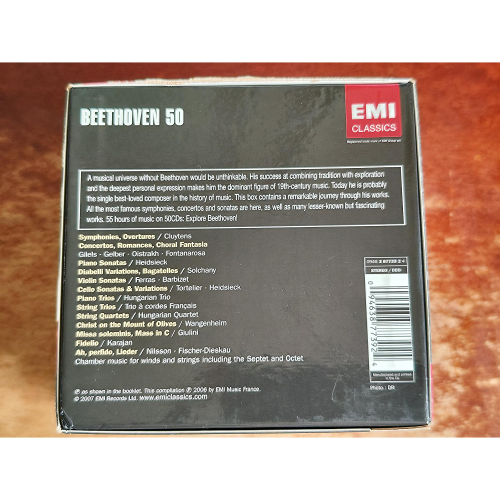 EMI 貝多芬 50CD Cluytens Karajan Giulini Gilels Oistrakh Ferras-細節圖4