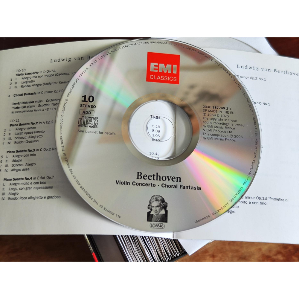 EMI 貝多芬 50CD Cluytens Karajan Giulini Gilels Oistrakh Ferras-細節圖6