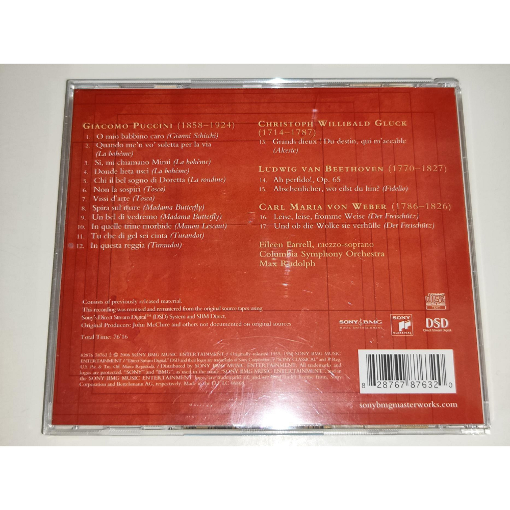 文本齋 Eileen Farrell Puccini Arias 浦契尼 詠嘆調 Rudolf 哥倫比亞交響 SONY-細節圖2