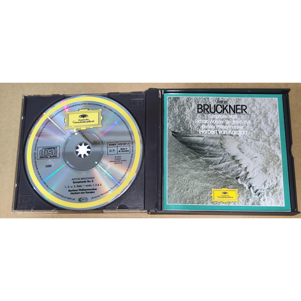 全銀圈 Karajan 卡拉揚 Bruckner 布魯克納 第8號交響曲 柏林愛樂 DG 2CD 西德01版 無IFPI-細節圖3