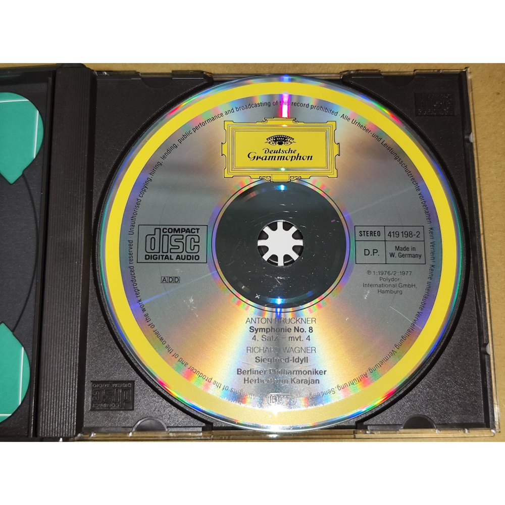 全銀圈 Karajan 卡拉揚 Bruckner 布魯克納 第8號交響曲 柏林愛樂 DG 2CD 西德01版 無IFPI-細節圖4