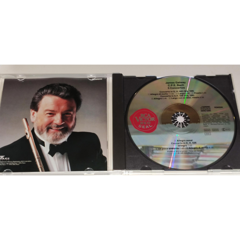 Galway 高威 C. P. E. Bach 3 Concertos Faerber 海爾布隆符騰堡室內管弦 RCA-細節圖3