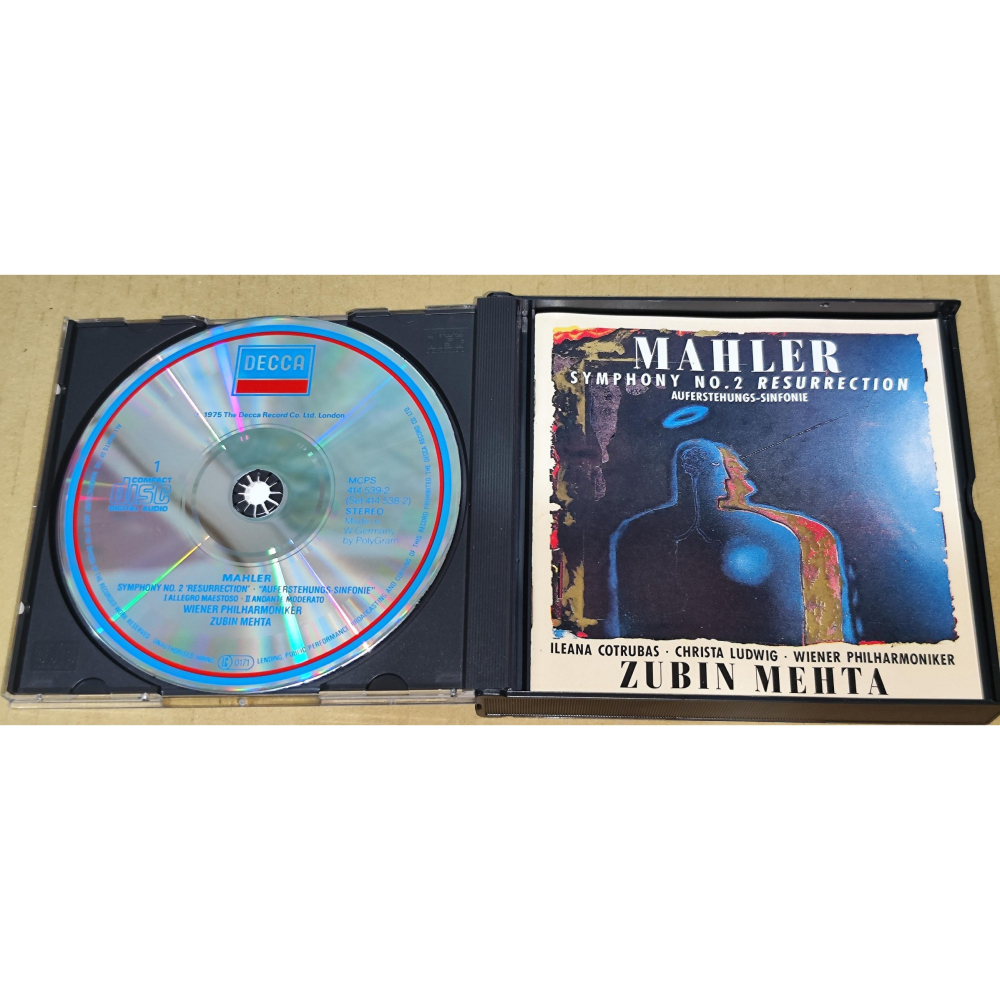 全銀圈 Mehta 梅塔 Cotrubas Ludwig Mahler 馬勒 第2號交響曲 復活 維也納愛樂 2CD D-細節圖3
