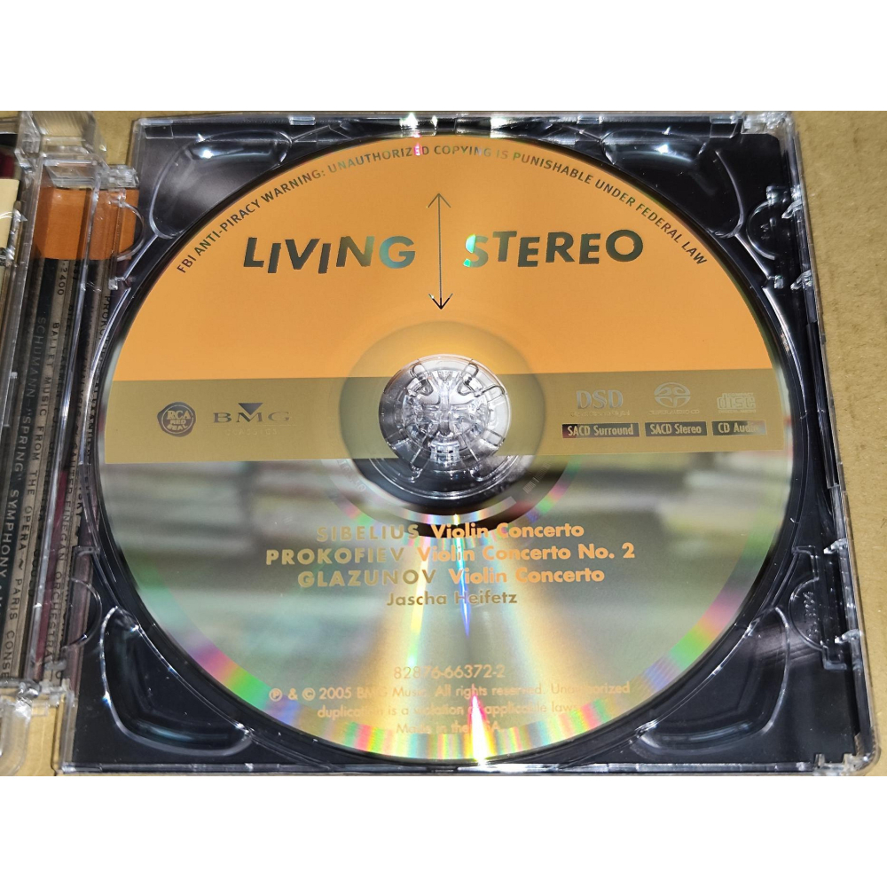 SACD RCA Living Stereo Heifetz 海飛茲 西貝流士 普羅高菲夫 葛拉祖諾夫 小提琴協奏曲-細節圖3