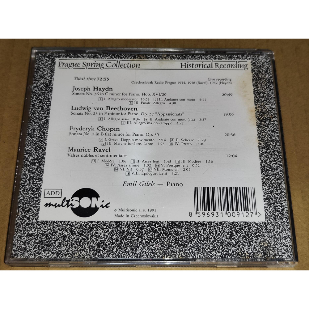 Emil Gilels 吉利爾斯 海頓 貝多芬 蕭邦 拉威爾 Prague Spring Collection無IFPI-細節圖2