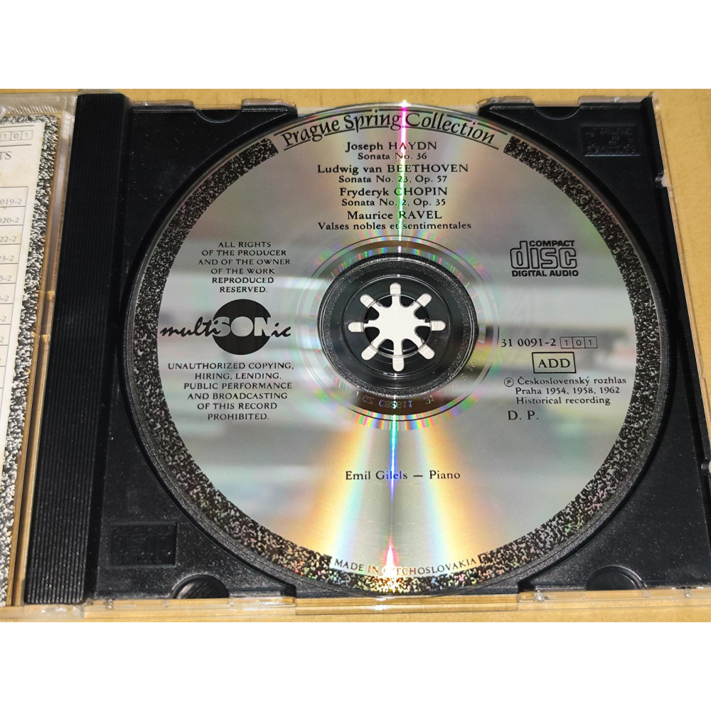 Emil Gilels 吉利爾斯 海頓 貝多芬 蕭邦 拉威爾 Prague Spring Collection無IFPI-細節圖3