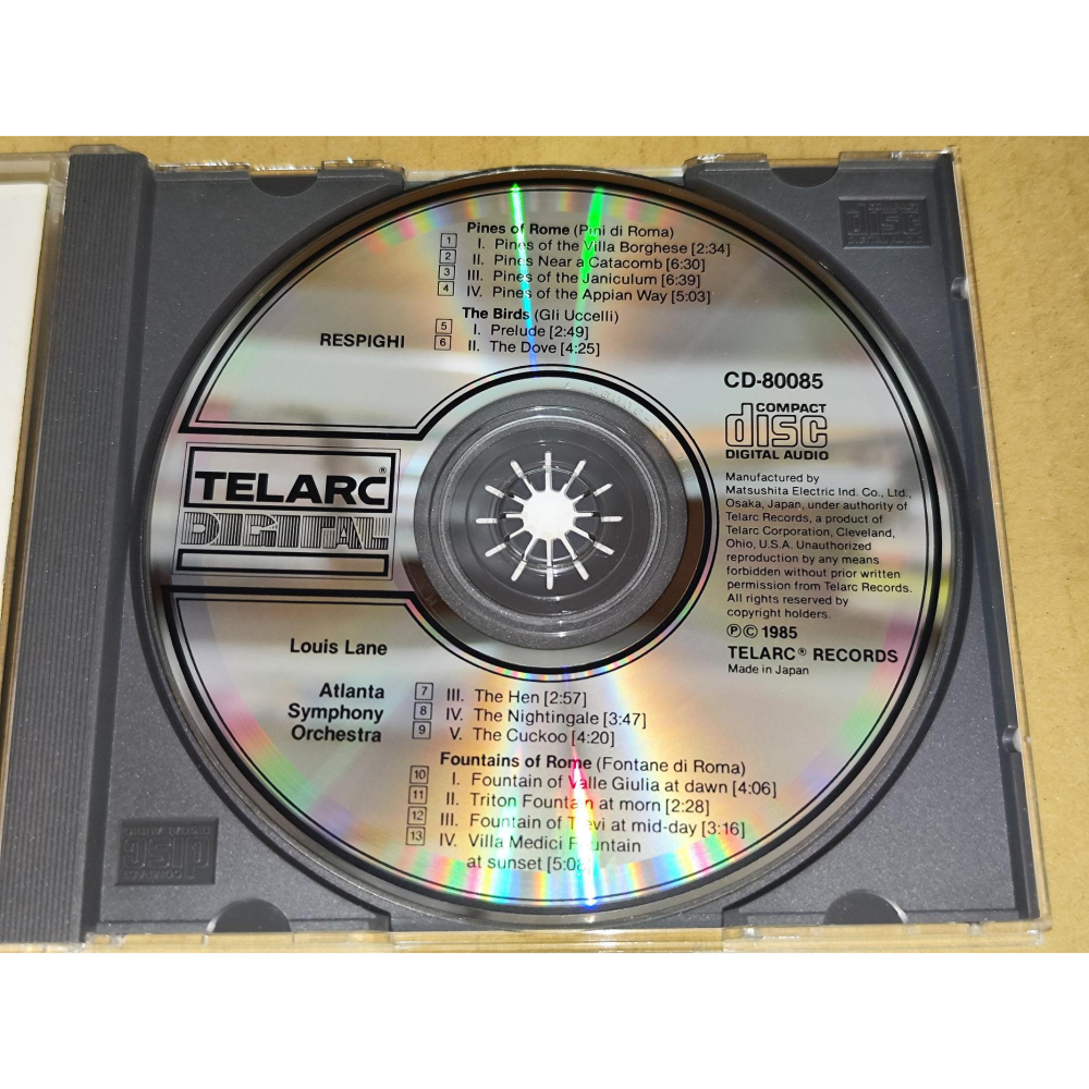 Telarc 日版 Louis Lane Respighi 雷史畢基 羅馬之松 鳥 羅馬之泉 亞特蘭大交響 無IFPI-細節圖3