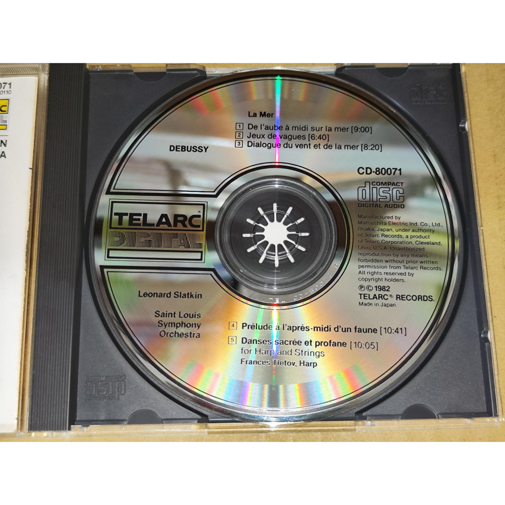 Telarc 日版 Slatkin 史特拉金 Debussy 德布西 海 牧神的午後前奏曲 神聖舞面與世俗舞曲 無IFP-細節圖3