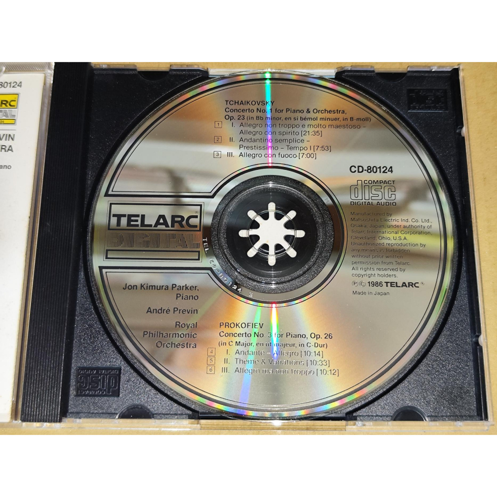 Telarc 日版 Jon Kimura Parker Previn 普列文 柴可夫斯基 普羅高菲夫 鋼琴協奏曲 無IF-細節圖3