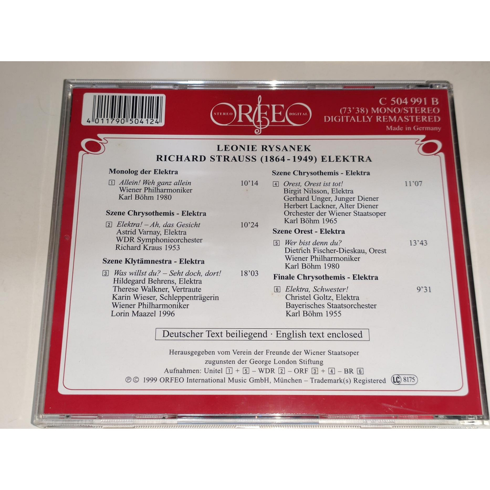 文本齋 Leonie Rysanek Richard Strauss Elektra Orfeo-細節圖2