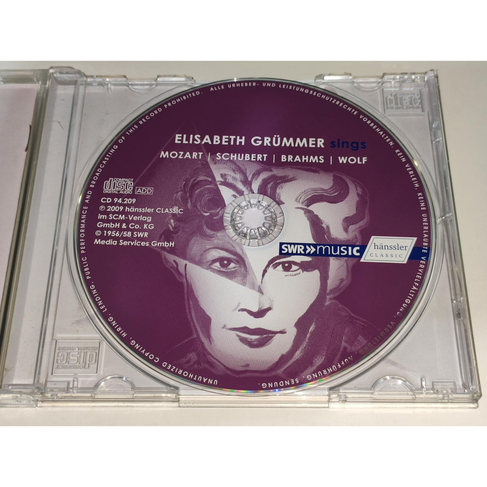 Elisabeth Grümmer Sings Mozart Schubert Brahms Wolf Hanssler-細節圖3
