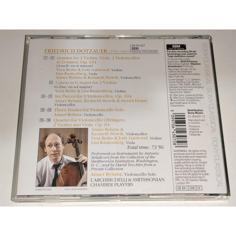 文本齋 Anner Bylsma Dotzauer Chamber Music For Strings SONY-細節圖2