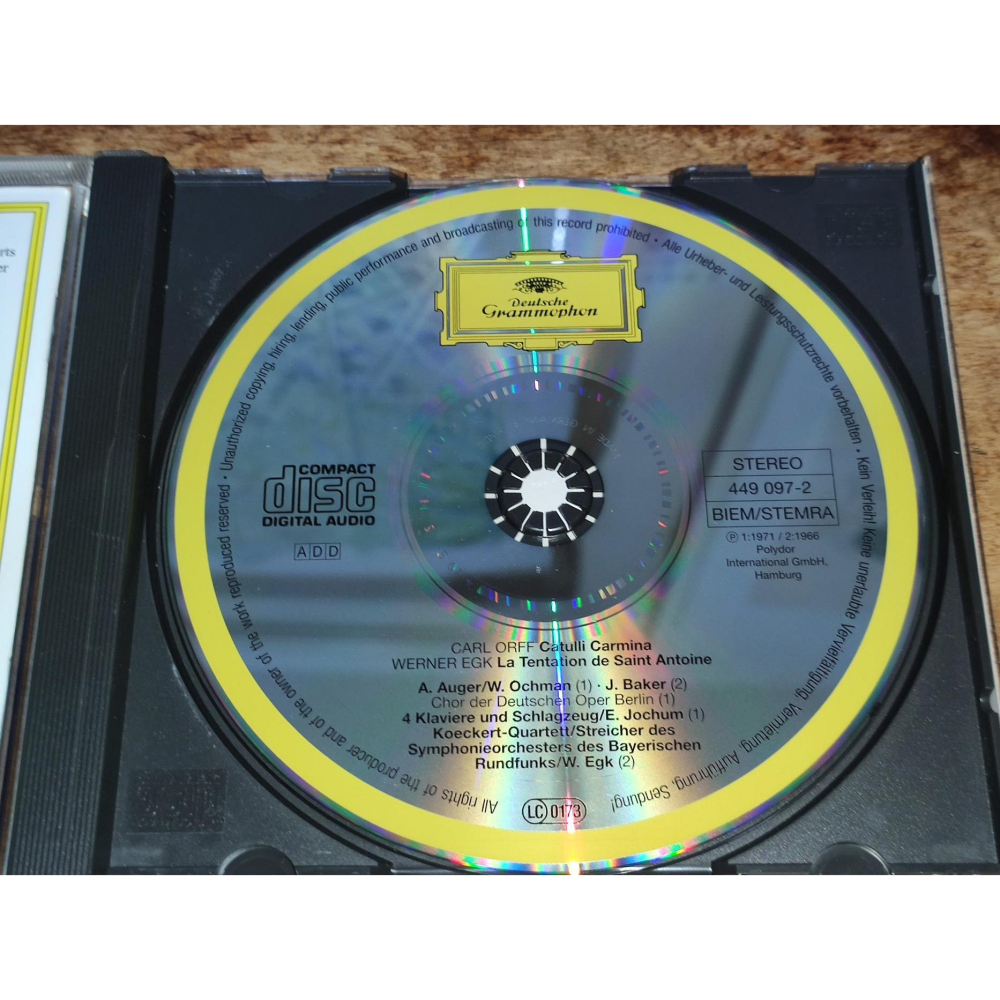 Jochum Auger Janet Baker Orff Catulli Carmina Egk La Tentati-細節圖3