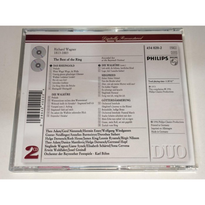文本齋 Böhm 貝姆 Wagner 華格納 尼伯龍根的指環 選粹 1967拜魯特音樂節 2CD Philips-細節圖2