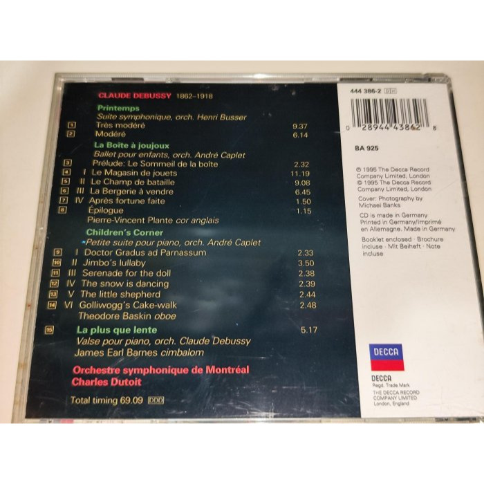 Dutoit Debussy Children＇s Corner La Boîte À Joujoux La Plus-細節圖2