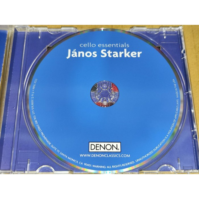 好音悅 Janos Starker 史塔克 Cello Essentials 大提琴精選 Denon USA美版-細節圖3