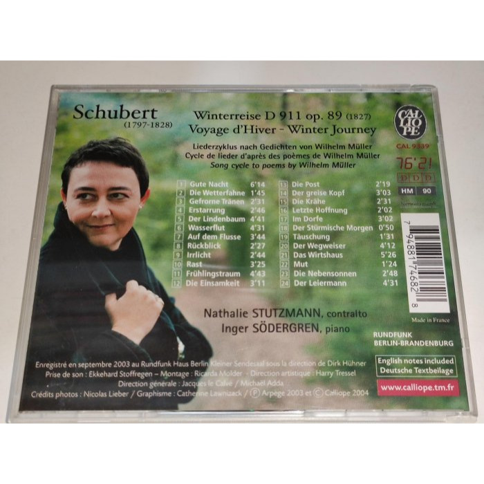 Nathalie Stutzmann Södergren Schubert 舒伯特 Winterreise 冬之旅 Ca-細節圖2