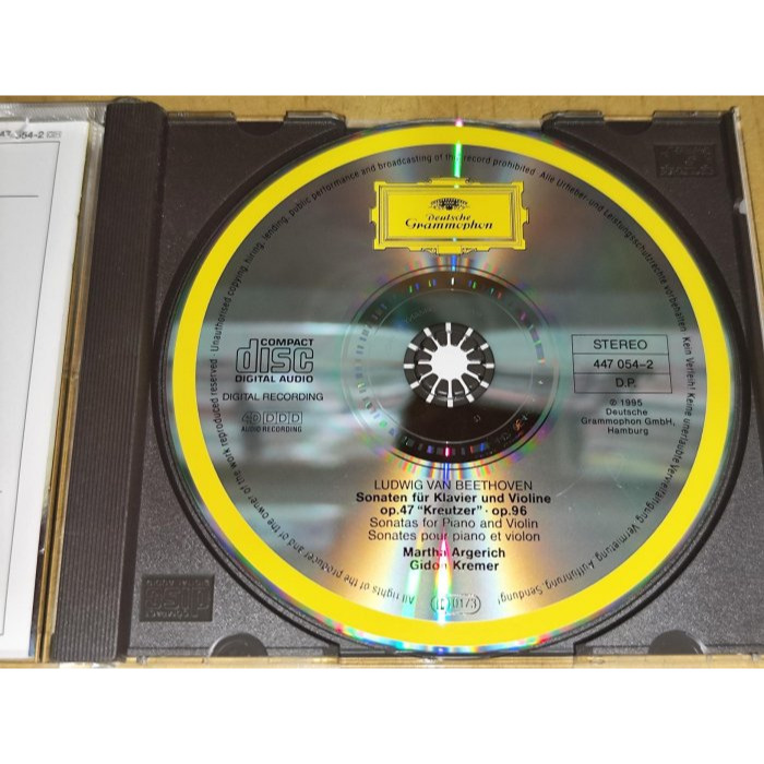 好音悅 半銀圈 克萊曼 Kremer 阿格麗希 Argerich 貝多芬 小提琴奏鳴曲 克羅采 DG 德PMDC01版-細節圖3