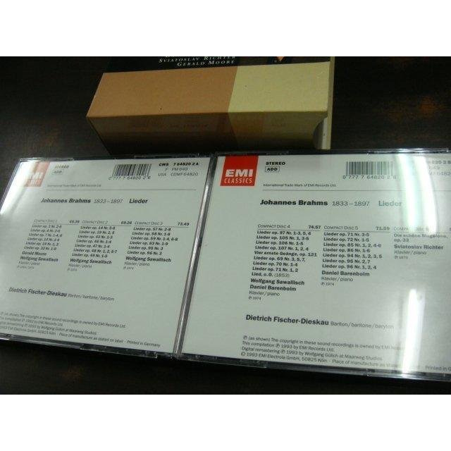 文本齋 費雪狄斯考 Fischer Dieskau 布拉姆斯 Brahms Lieder 藝術歌曲集 EMI 6CD-細節圖2